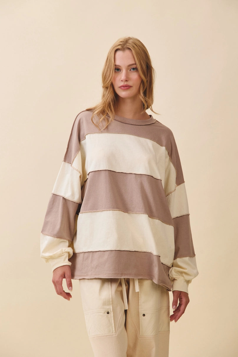 Gracie Long Sleeve Stripe Pullover