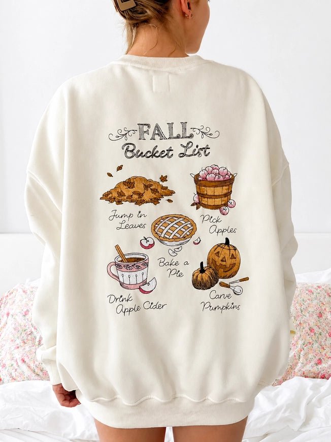 Fall Bucket List Crew Sweatshirt Sweatshirt from Lilah Grace Boutique