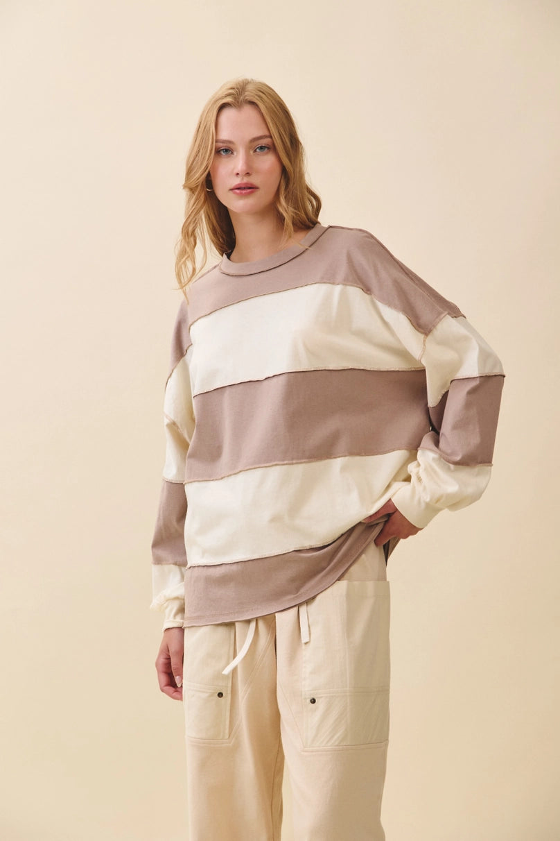 Gracie Long Sleeve Stripe Pullover
