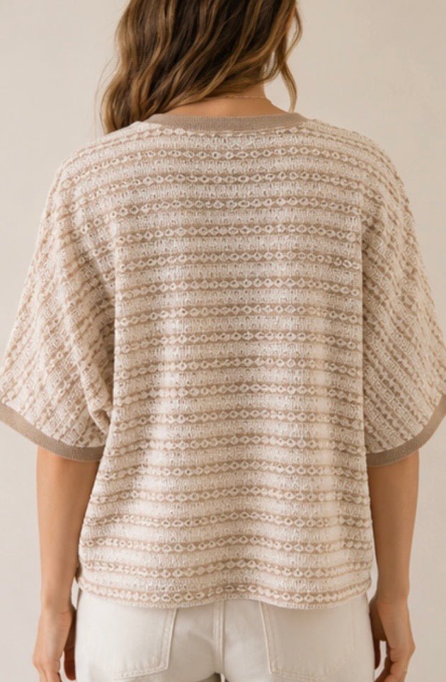 Camille Textured Knit Top Blouses from Lilah Grace Boutique