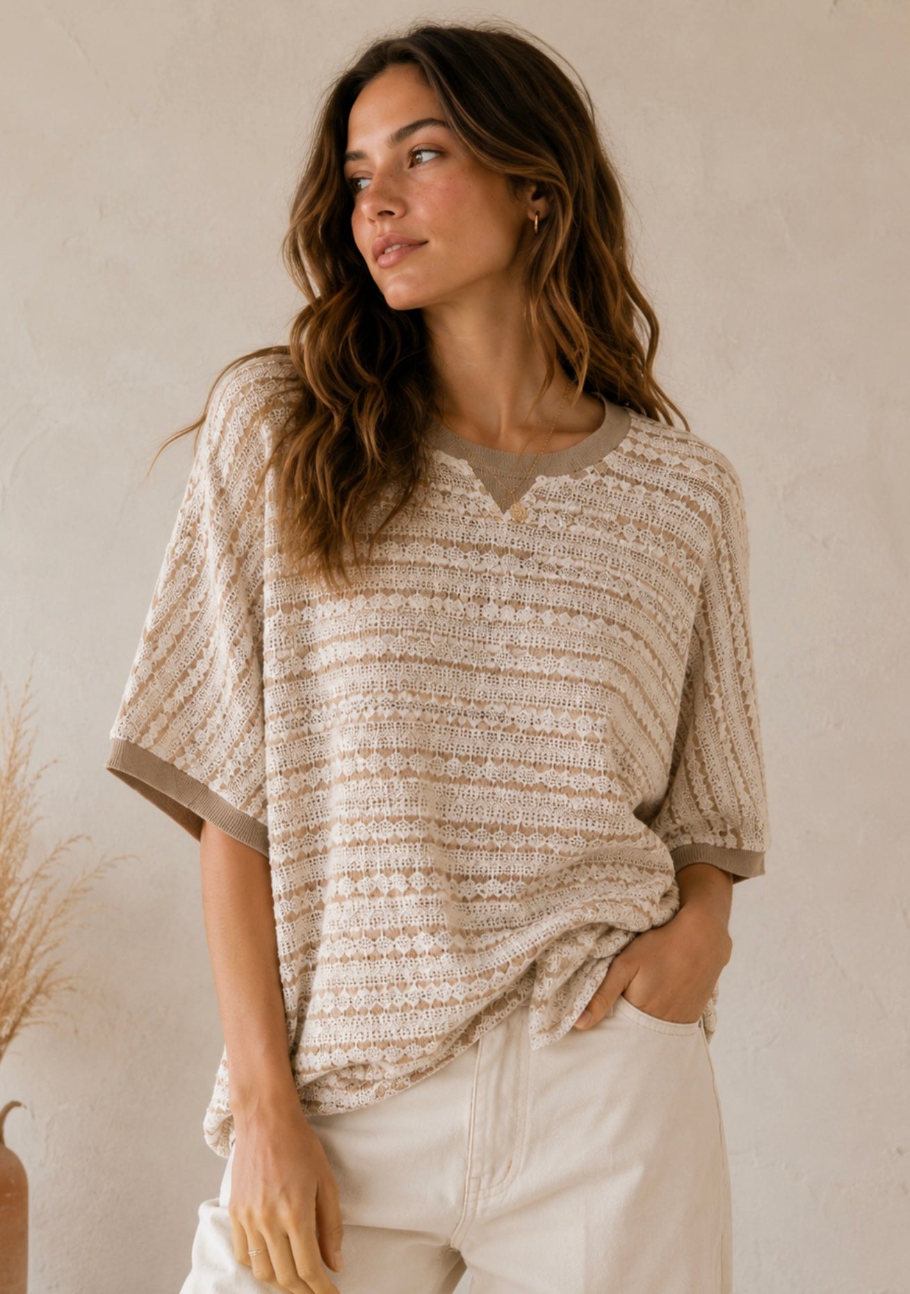 Camille Textured Knit Top Blouses from Lilah Grace Boutique