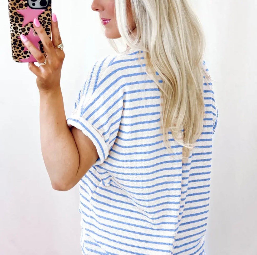 Carolina Stripe Lounge Set from Lilah Grace Boutique