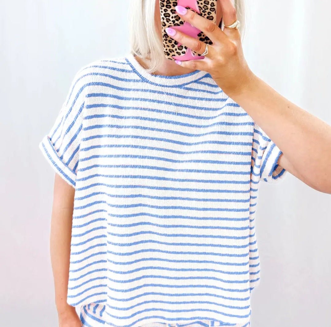 Carolina Stripe Lounge Set from Lilah Grace Boutique