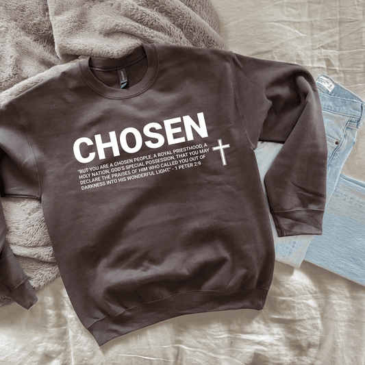 Chosen 1 Peter 2:9 Sweatshirt Sweatshirt from Lilah Grace Boutique