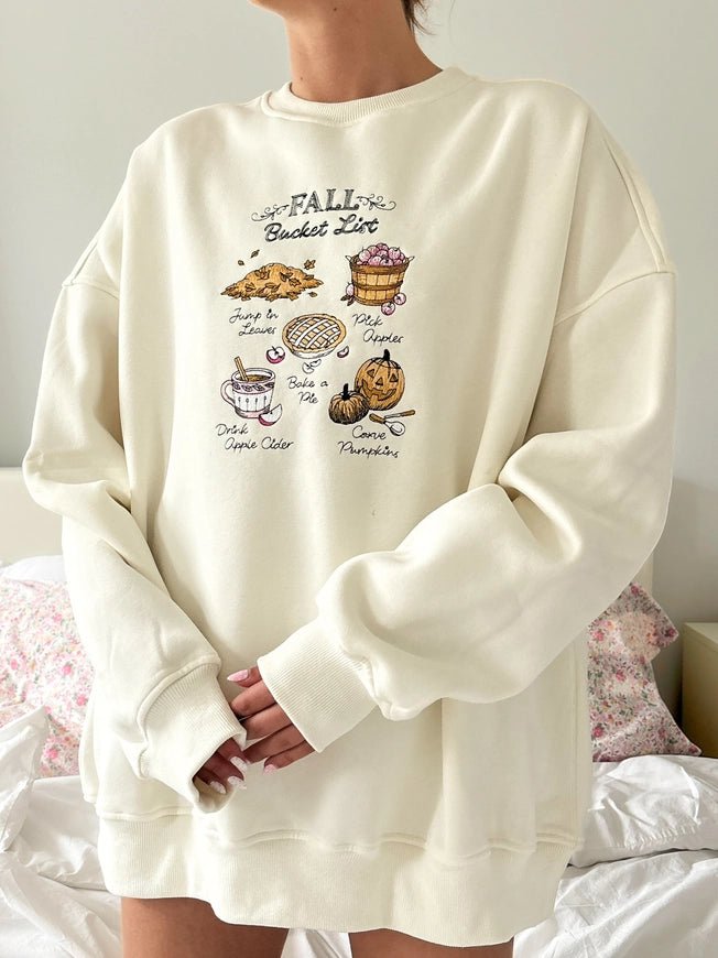 Fall Bucket List Crew Sweatshirt Sweatshirt from Lilah Grace Boutique