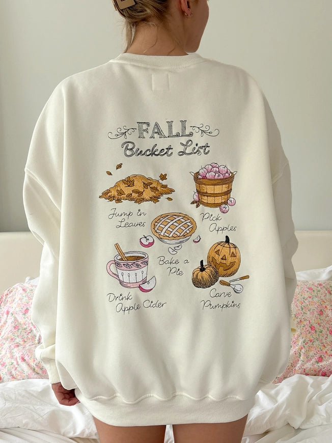 Fall Bucket List Crew Sweatshirt Sweatshirt from Lilah Grace Boutique
