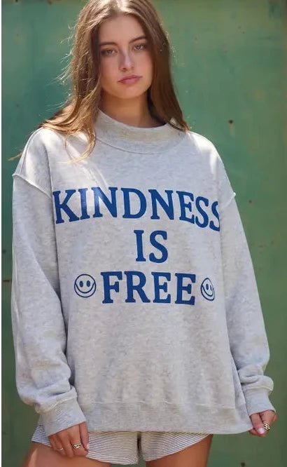 Kindness Is Free Mockneck Sweatshirt Sweatshirt from Lilah Grace Boutique