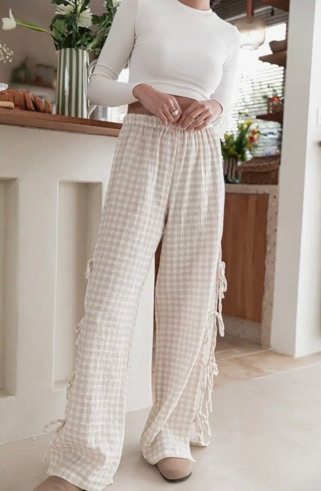 Meadow Side Tie Pants Pants from Lilah Grace Boutique