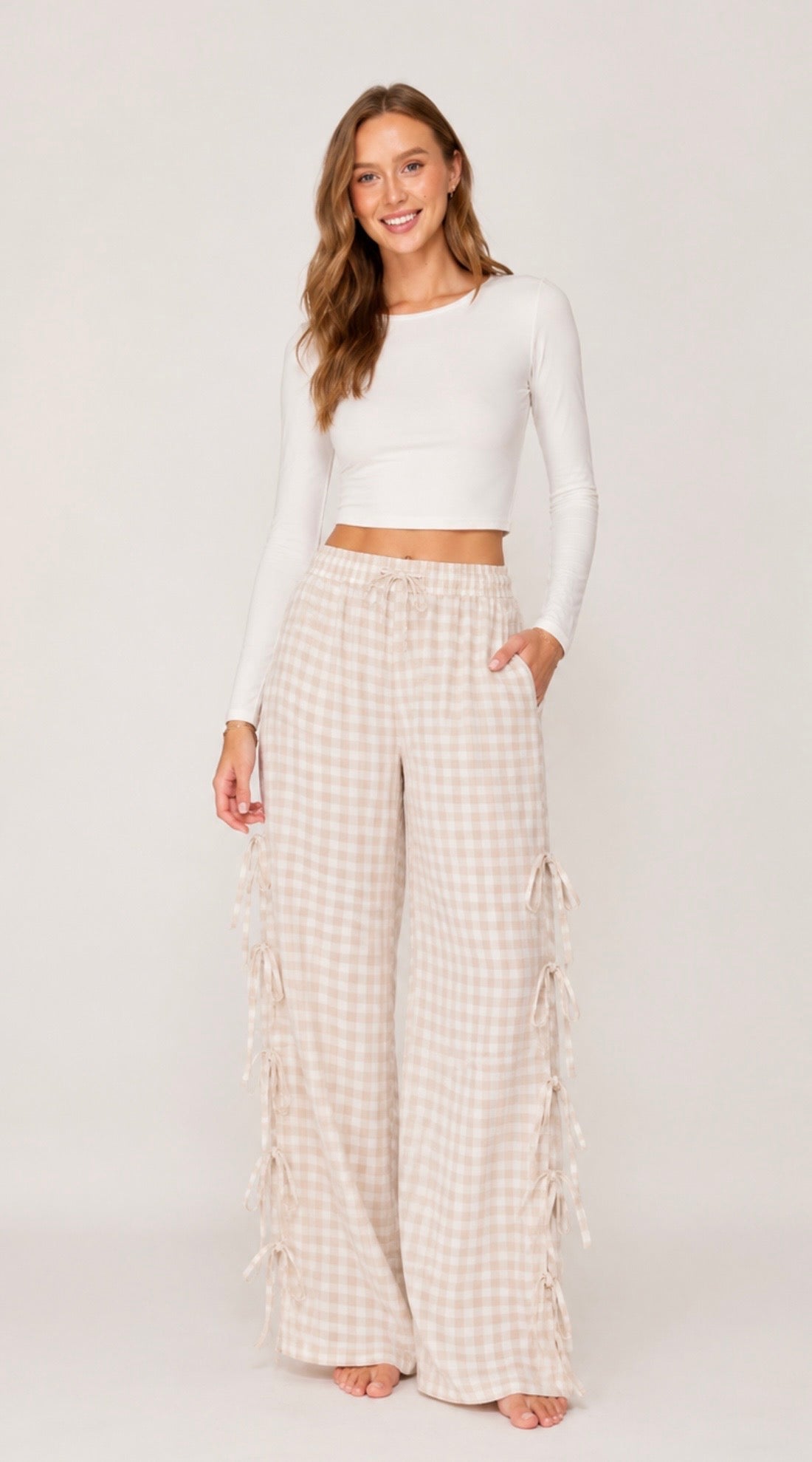 Meadow Side Tie Pants Pants from Lilah Grace Boutique