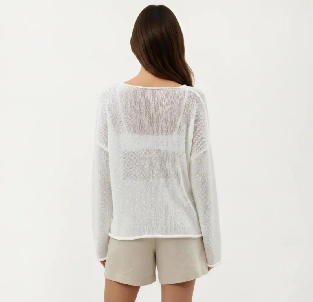 Nora Open Knit Lightweight Pullover Sweater from Lilah Grace Boutique