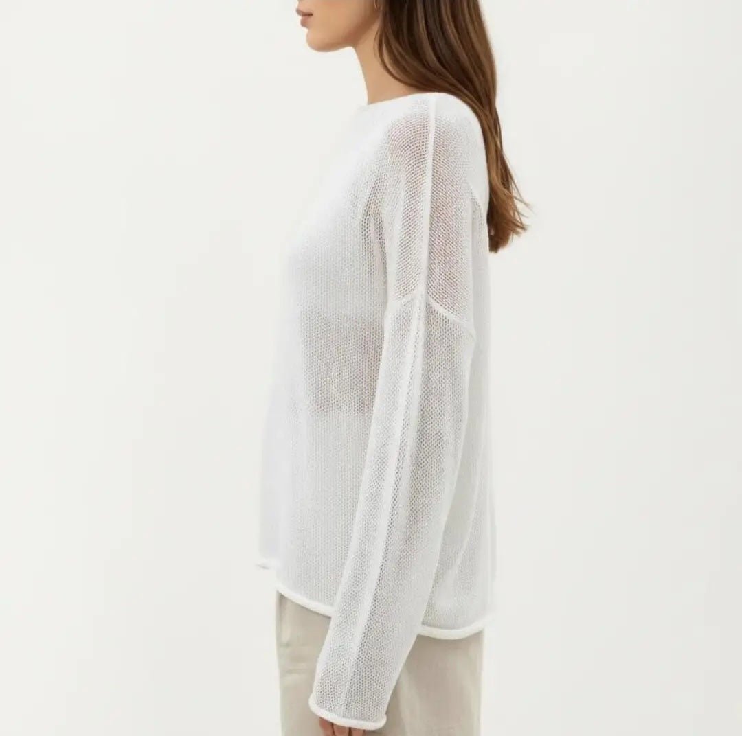 Nora Open Knit Lightweight Pullover Sweater from Lilah Grace Boutique