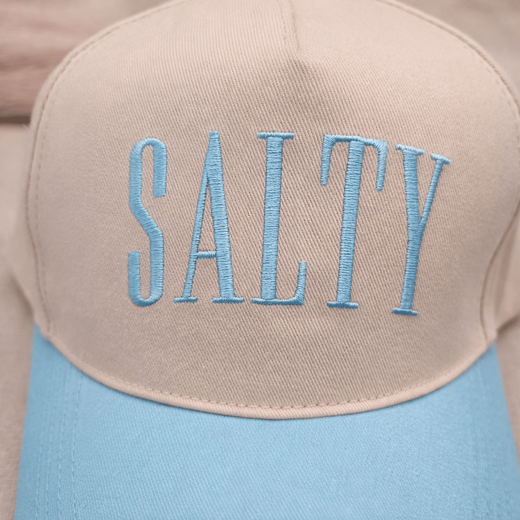 Salty Coastal Embroidered Cap Hats from Lilah Grace Boutique