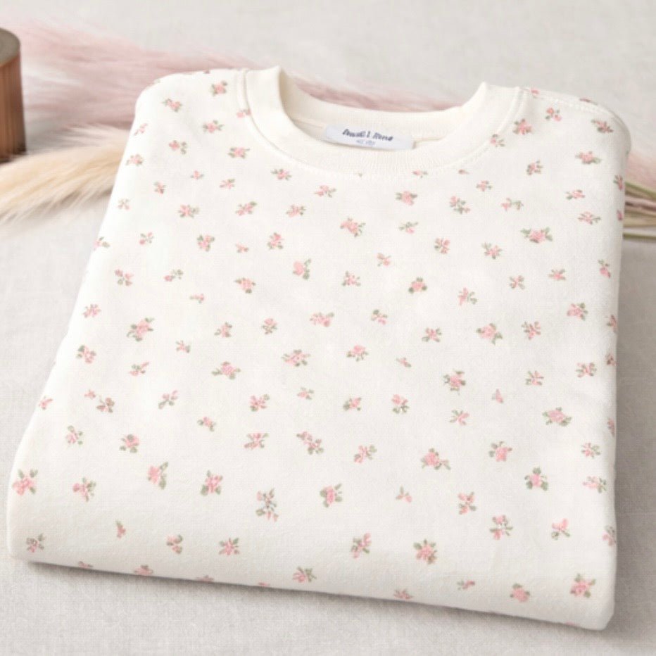 Sofia Floral Pullover Sweatshirt Sweatshirt from Lilah Grace Boutique