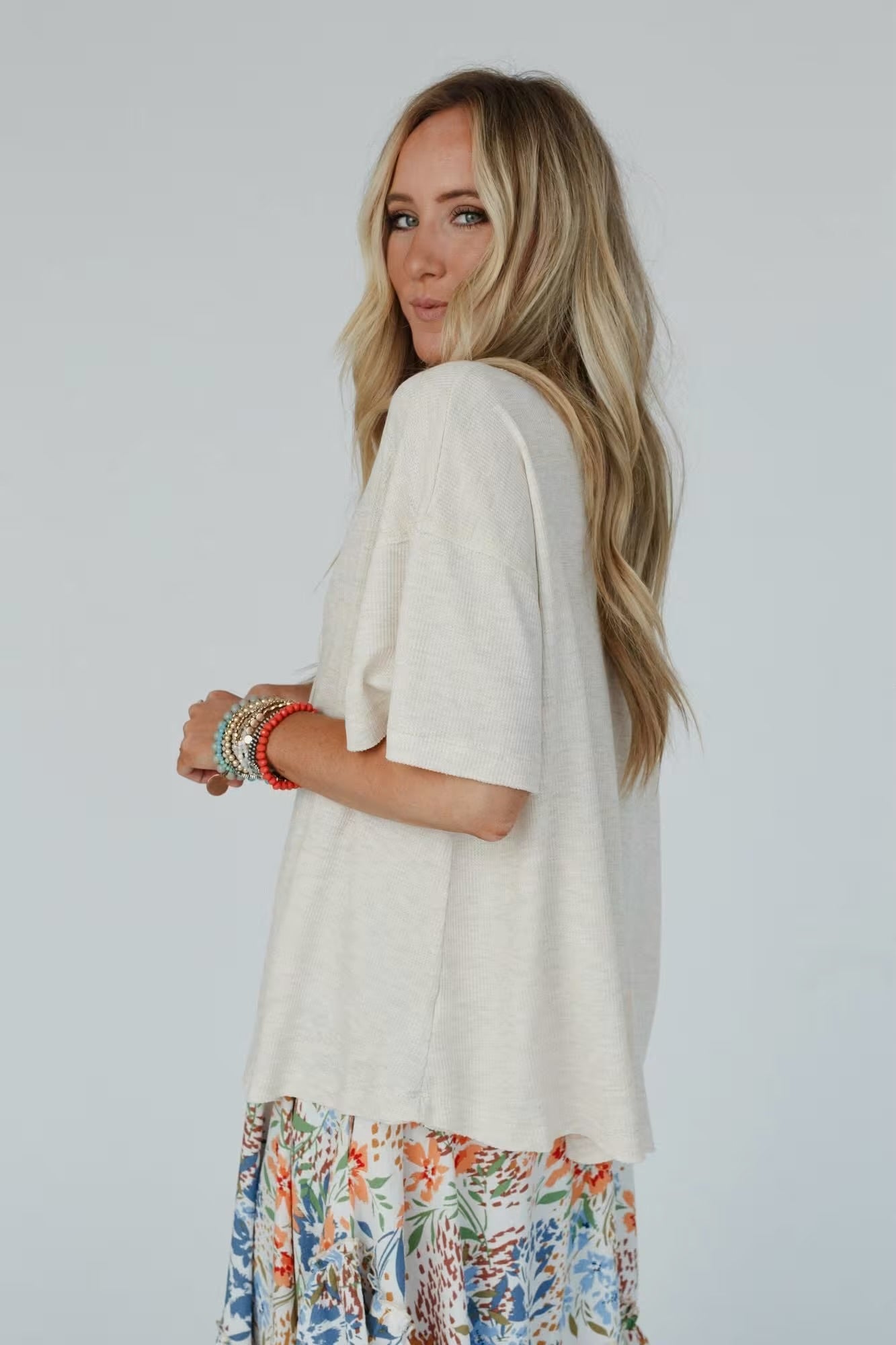The Celeste Henley Top (Easy Everyday) Blouses from Lilah Grace Boutique