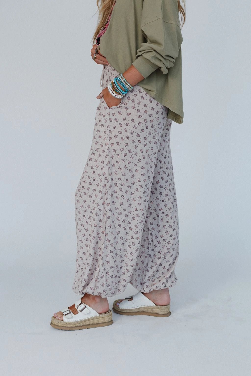 The Juniper Wide Leg Cinch Pant from Lilah Grace Boutique