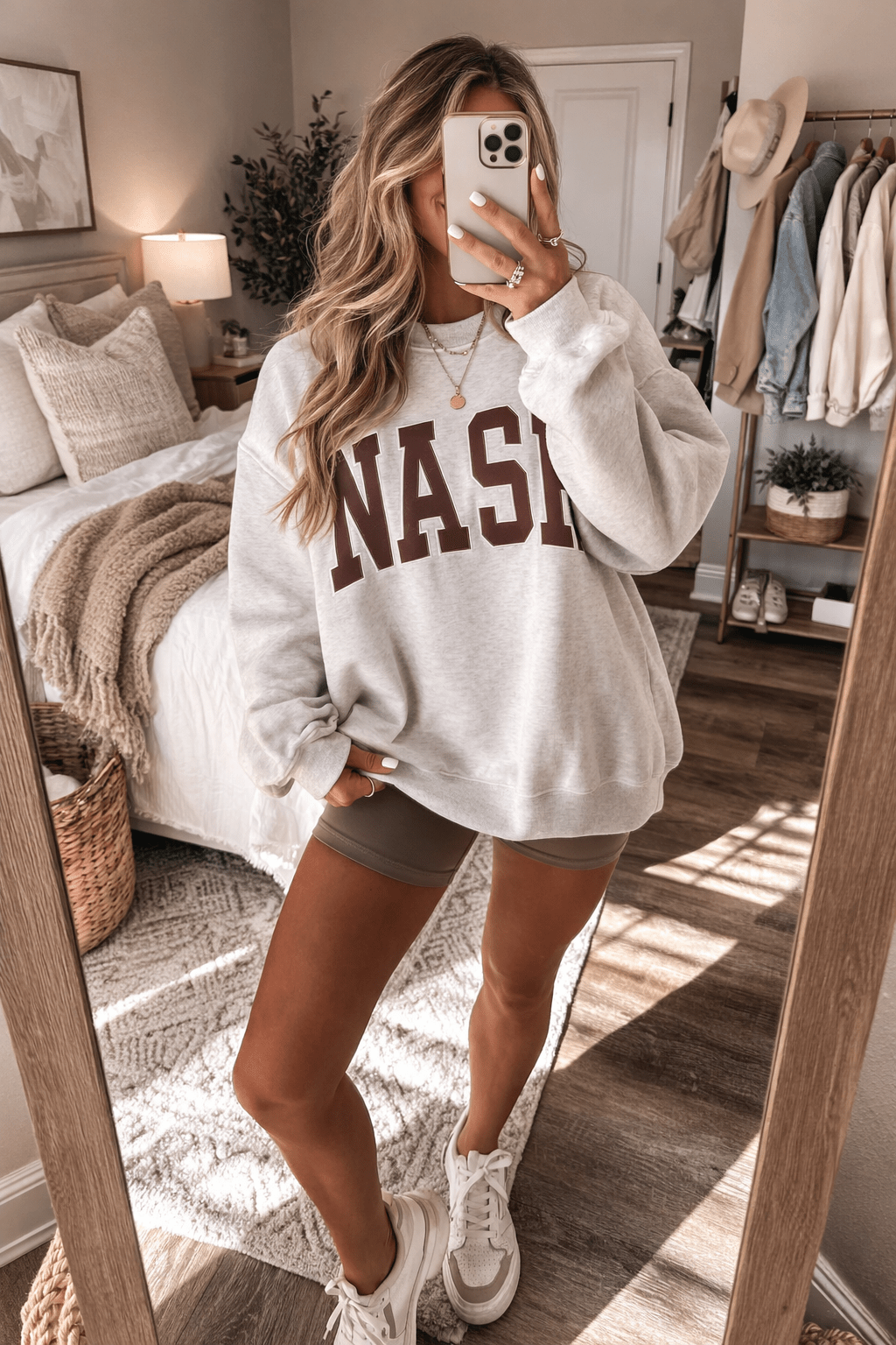 The Nash Embroidered Mockneck Sweatshirt Sweatshirt from Lilah Grace Boutique