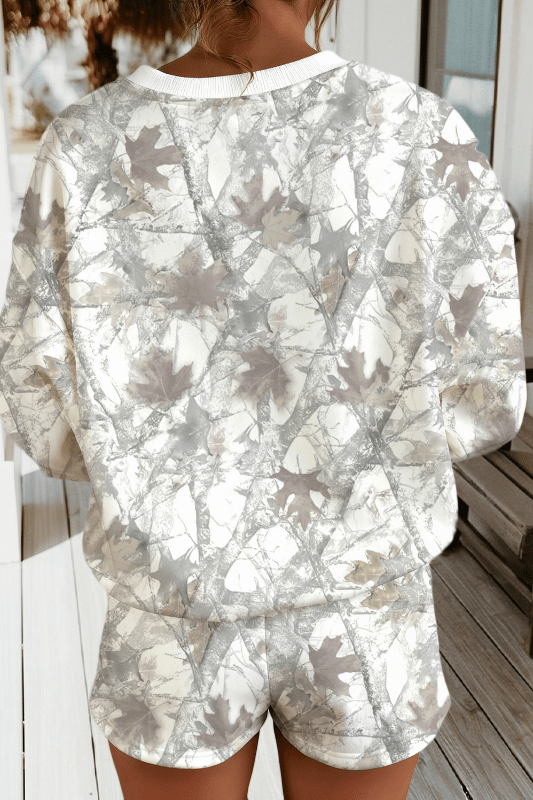 The Riley Camo Set | Pullover & Shorts Matching Set from Lilah Grace Boutique