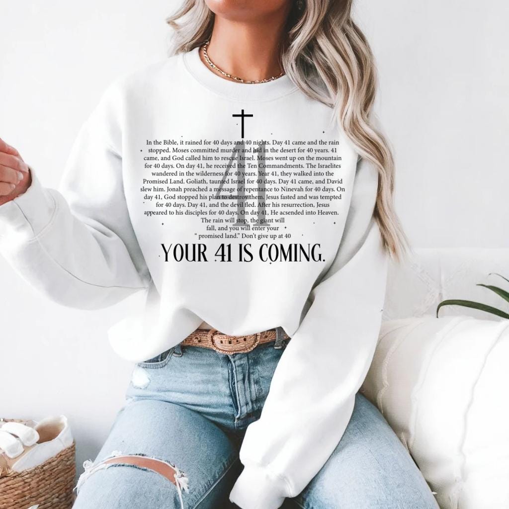 Your 41 Is Coming Crewneck Sweatshirt from Lilah Grace Boutique